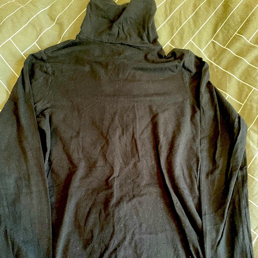 Sz S Stretchy Black Turtleneck